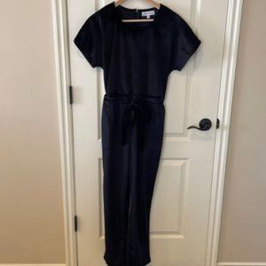 Piper & Scoot black velvet jumpsuit size Small